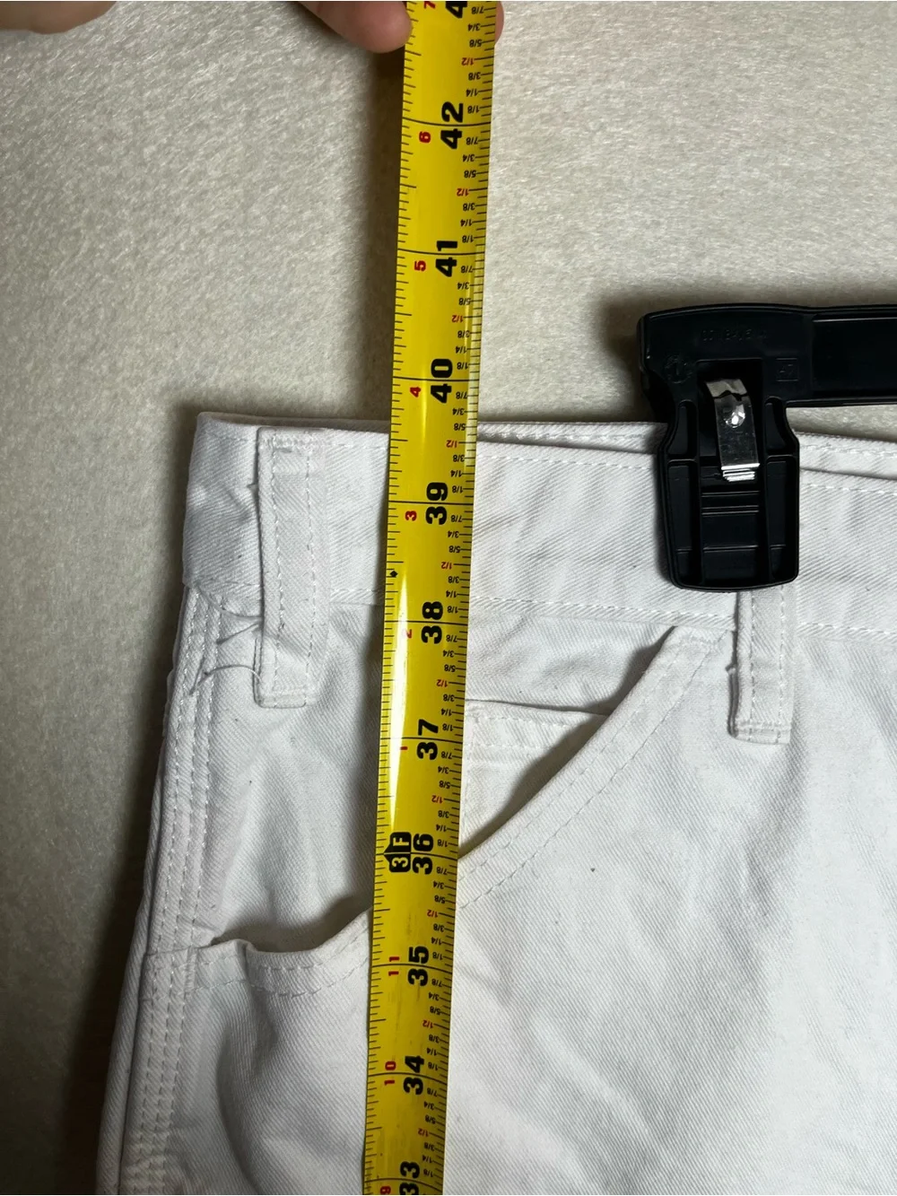 Bright White Painter Pants - BM Guiry’s Patch